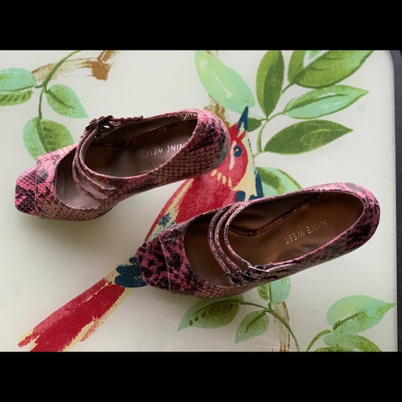 🌟Host Pick✨Nine West-Snake print open toe dress sandals EUC - Picture 5 of 6